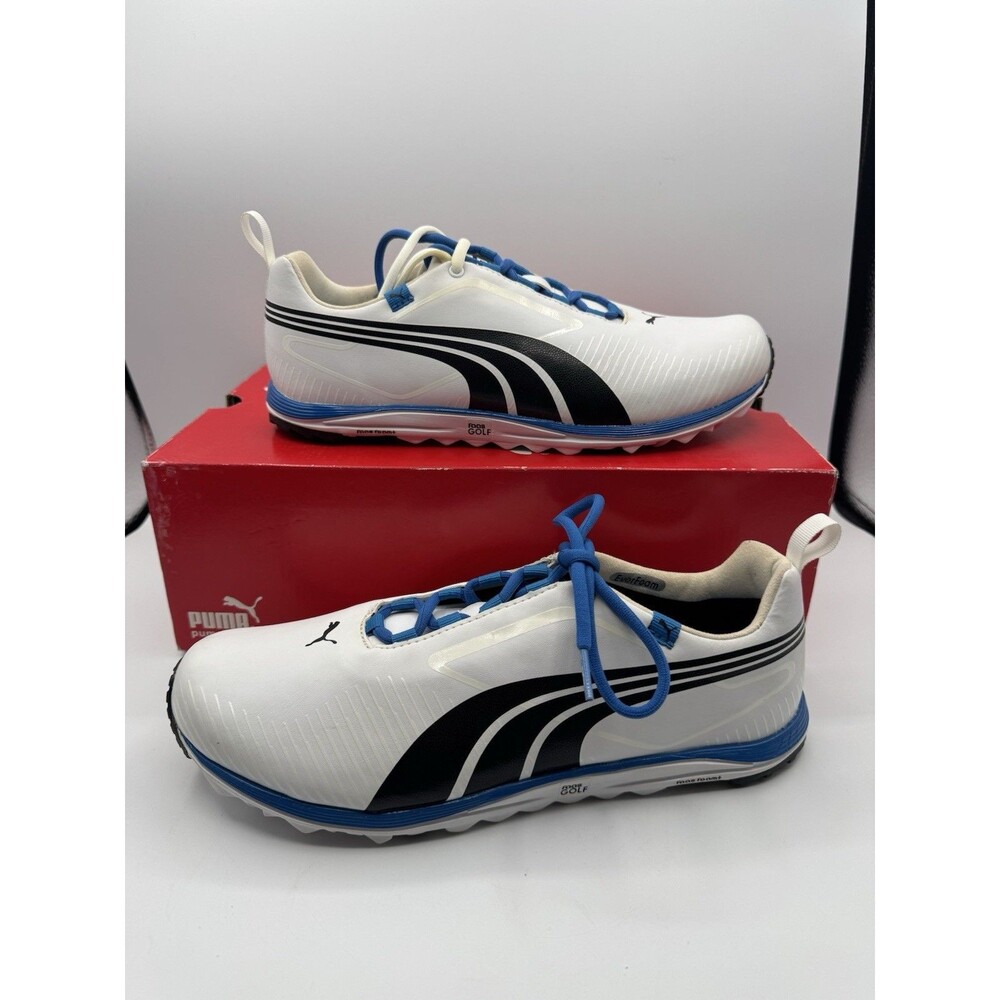 Puma Faas Lite Golf Shoes Mens 9 White Waterproof 186742-01 NIB